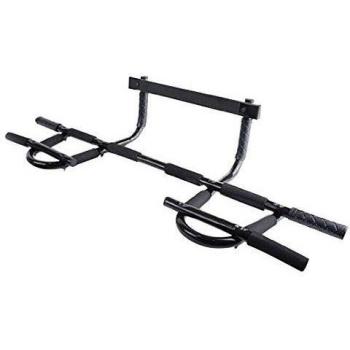 Fitness House Door Gym FH Barra de dominadas, Unisex Adulto, Negro, Talla Única