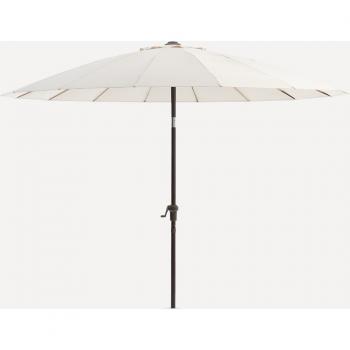Parasol redondo Shangai con protección UV y diseño elegante