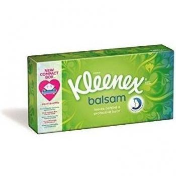 Kleenex Balsam Box - Pañuelos calmantes y emolientes, 8 paquetes de 80 unidades