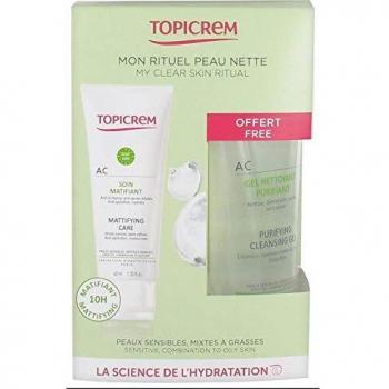 Topicrem AC Soin Matifiant Coffret + Gel Nettoyant Purificante 75 ml Offert