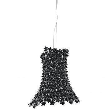 Lámpara colgante LED G9 Kartell Bloom, negra y alargada