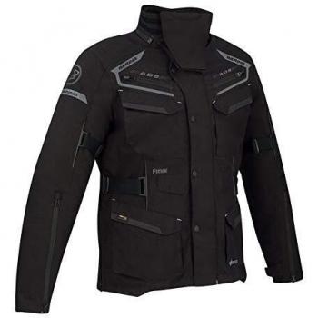 BERING Minsk - Chaqueta para moto, color negro y gris, talla 4XL