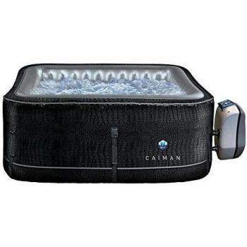 NETSPA SPA Gonflable Caïman Carré 4 Places Exterior, Negro