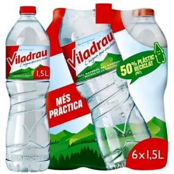 Viladrau Agua Mineral Natural Botella, 6 x 1.50L