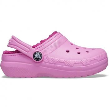 Zuecos de bebés Classic Lined Clog Crocs rosa
