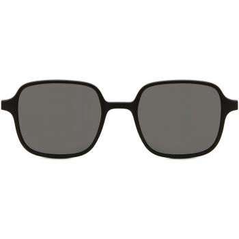 Square Clip-On TR90 Men's Prescription Sunglasses Black Size 51 - SmartBuy Collection