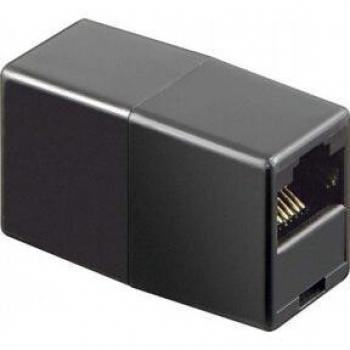 Adaptador ISDN RJ45 a RJ45, Conector Doble 8P8C Negro