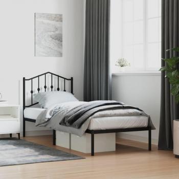 Cabecero de cama metálico negro 80x200 cm