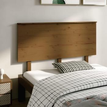 Cabecero para cama ámbar 139x6x82,5 cm madera maciza de pino marrón miel