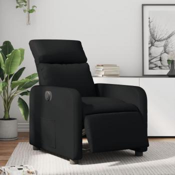 Sillón reclinable eléctrico de cuero sintético negro Vidaxl 909533