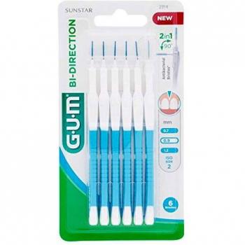 GUM Bi-Direction Interdental Brushes 0.9mm - Pack of 6