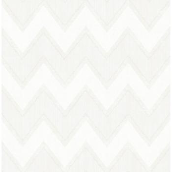 Chevron Zig Zag Wallpaper - White