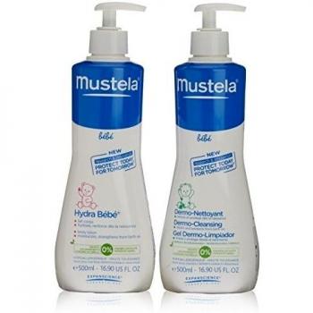 Mustela - Bebe leche hidratante 500ml + gel dermo limpiador 500ml Bebe