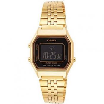 Casio Vintage Digital Square Watch with Metal Bracelet LA680WGA-1BDF
