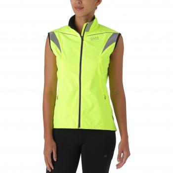 Gore Bike Wear Visibility Windstopper Active Shell Lady - Chaleco para mujer, color amarillo neón, talla 42