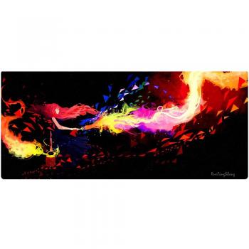 Alfombrilla de ratón para videojuegos Ruifengsheng, tamaño XXL, alfombrilla de ratón de goma antideslizante, bordes cosidos, 89 x 40 cm