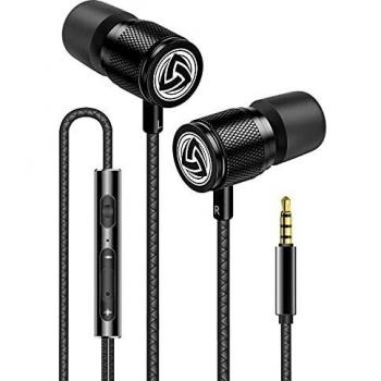 LUDOS Ultra Auriculares con Micrófono y Cable, Máxima Comodidad, Sonido Cristalino, Agudos y Graves Equilibrados, Nueva Espuma Viscoelástica, Cable Duradero, Graves, Control de Volumen