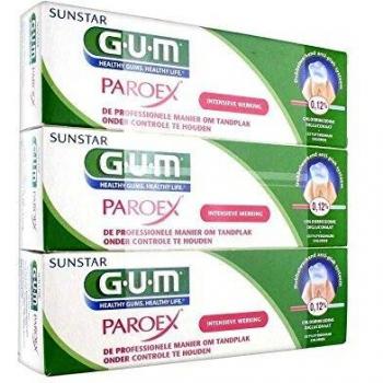 GUM Paroex Gel Dentífrico Antiplaca 3 x 75ml