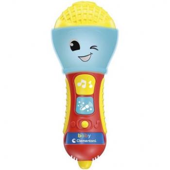 Micrófono Infantil Interactivo Clementoni con funciones de música y sonidos, diseño colorido y fácil de usar para niños