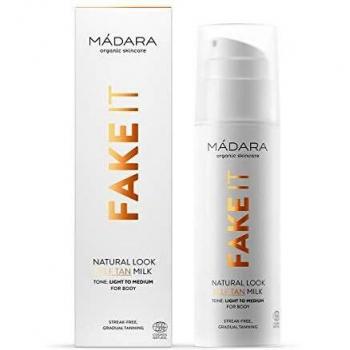 MÁDARA Organic Skincare | Fake It Natural Look Self Tan Milk - 150ml, Enriched with Hyaluronic Acid and Jojoba Oil, Streak-free coverage, Vegan, Ecocert certified, Recyclable packaging.
