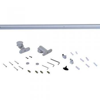 HOMCOM Kit Instalacion Puerta Corredera Madera Riel Aleacion Aluminio Puertas Corredizas