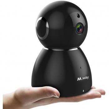 Vigilancia Seguridad Interior, M.Way 1080P 2MP HD Wireless WiFi Cámara, P2P, 120 ° Gran Angular, Nube de Soporte de Almacenamiento, 64G TF, Baby Monitor, Wifi Cámara de Seguridad, Llamada de Voz, Detección de Movimiento, Compatible con iOS y Android N