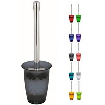 Juego de Accesorios para Baño Toronto - Escobillero con Soporte, Color Gris Oscuro, Altura 38.5 cm, Diámetro 11.5 cm, Cepillo Reemplazable