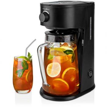 Cafetera y Té Helado Nedis KAICM200FBK - 2,5 L, Filtro de Café, 6 Tazas, Color Negro