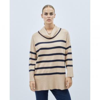 Jersey de mujer cuello alto rayas Couchel