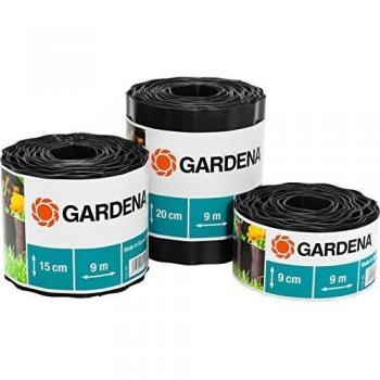 Bordura de Jardín Plástico Negro 20 cm x 9 m - Barrera y Límite para Césped