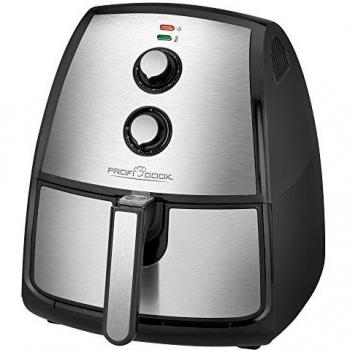 ProfiCook PC para 1115 H Freidora sin Aceite por Aire Caliente, 1500 W, 3.5 litros, 44 Decibeles, Acero Inoxidable, Gris/Negro