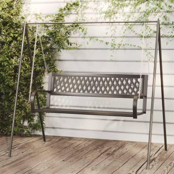 Mecedora Outdoor 125 cm Negro en Acero y Plástico