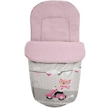 Baby Star 25504 - Saco para silla universal, color rosa y gris