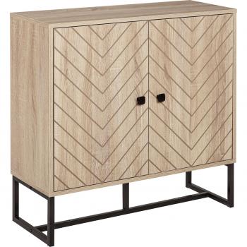 Aparador de Cocina Armario Buffet con 2 Puertas y Estantes