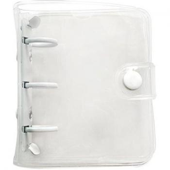 Carpeta Transparente de 3 Anillas con Páginas Sueltas para Papelería y Oficina