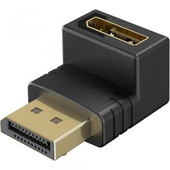 Adaptador DisplayPort™ 90° hacia abajo 8K 144Hz, DP 2.1, para PC y monitores - Goobay 77130