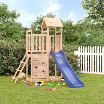 Parque infantil de exterior madera maciza de pino marrón vidaXL