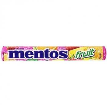 Mentos Fruits - Caramelos Masticables con Sabor a Frutas - 38g