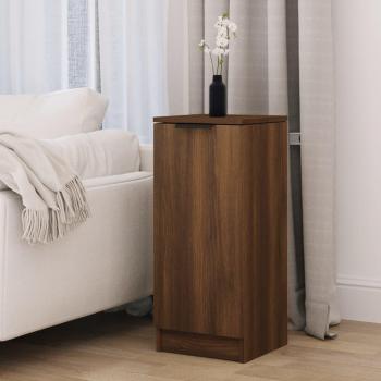 Aparador de madera contrachapada color roble marrón 30x30x70 cm, mueble de almacenaje moderno para salón, buffet y armario auxiliar