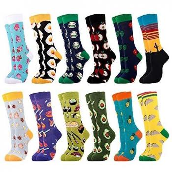 Merclix Calcetines Mujer Divertidos con Dibujos Graciosos Originales Calcetines de Colores, Regalo Mujer Madre