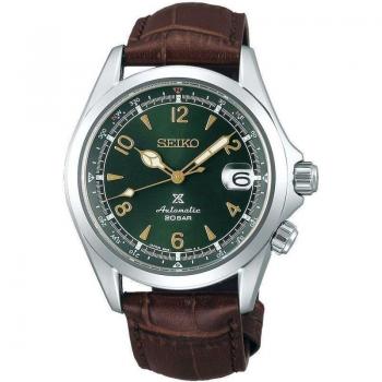 Seiko Prospex Alpinist SPB121J1 Men's Automatic Green Dial Brown Leather Strap Watch