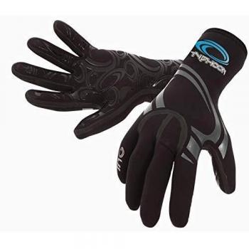 Typhoon Neopreno Neopreno Kona 1.5MM GBS Guantes Negros - Estiramiento fácil - Neopreno Super Stretch T - Costuras Selladas encoladas