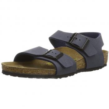 Birkenstock New York Kids Navy Blue Nubuck Sandals Size 33