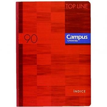 Campus University Top Line - Libreta índice, 90 g, 96 hojas, A5