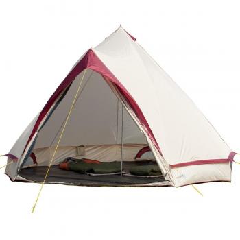 Skandika Comanche - Tienda de campaña, color beige / burdeos, talla ca. 400 cm