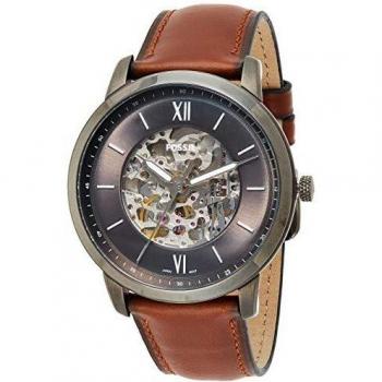 Fossil Men's Analog Automatic Watch with Leather Strap ME3161