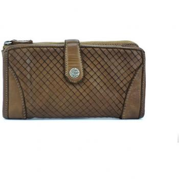 STEPPING STRONG STAMP - Cartera de mujer en piel lavada color taupe