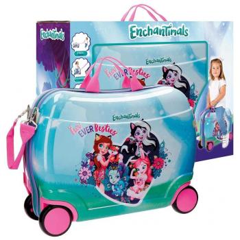 Enchantimals Fur Ever Besties Maleta Infantil Multicolor 50x38x20 cms Rígida ABS Cierre combinación L 2,3Kgs 4 Ruedas Equipaje de Mano
