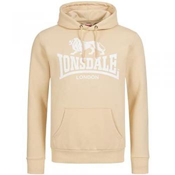 Sudadera con Capucha Lonsdale Sherborne Beige 3XL Hombre Normal Fit
