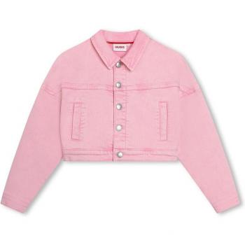 Hugo - Chaqueta de niña vaquera en color rosa G00090